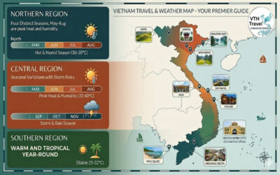 Vietnam climate guide by region: North, Central, and South seasonal weather patterns for your bespoke Vietnam travel roadmap.