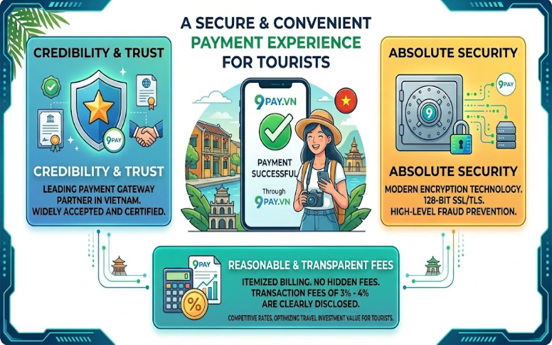 Secure payment gateway and data privacy protocols for your bespoke Vietnam travel roadmap with Paradise Trips.
